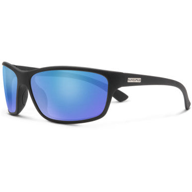 Suncloud Sentry Sunglasses - Matte Black with Polarized Blue Mirror