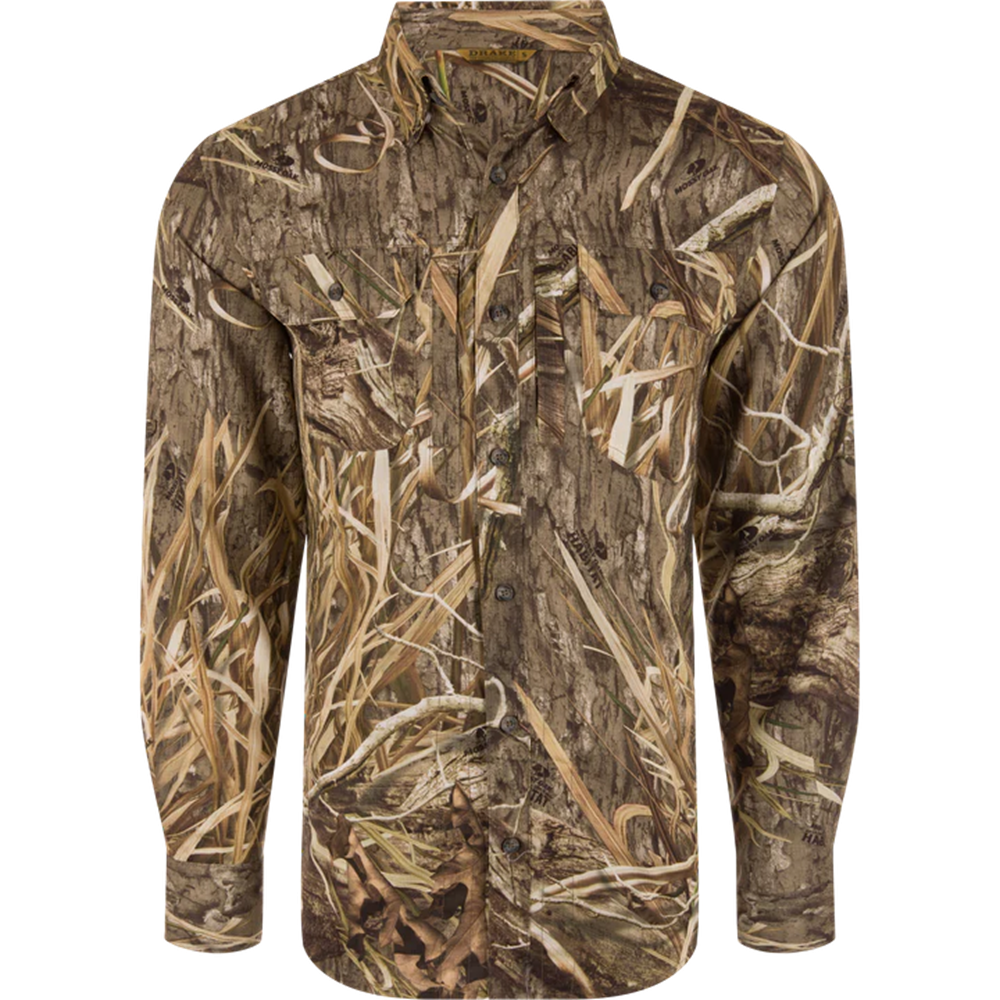 Drake EST Wingshooter’s Trey Long Sleeve Shirt - Shadow Grass Habit