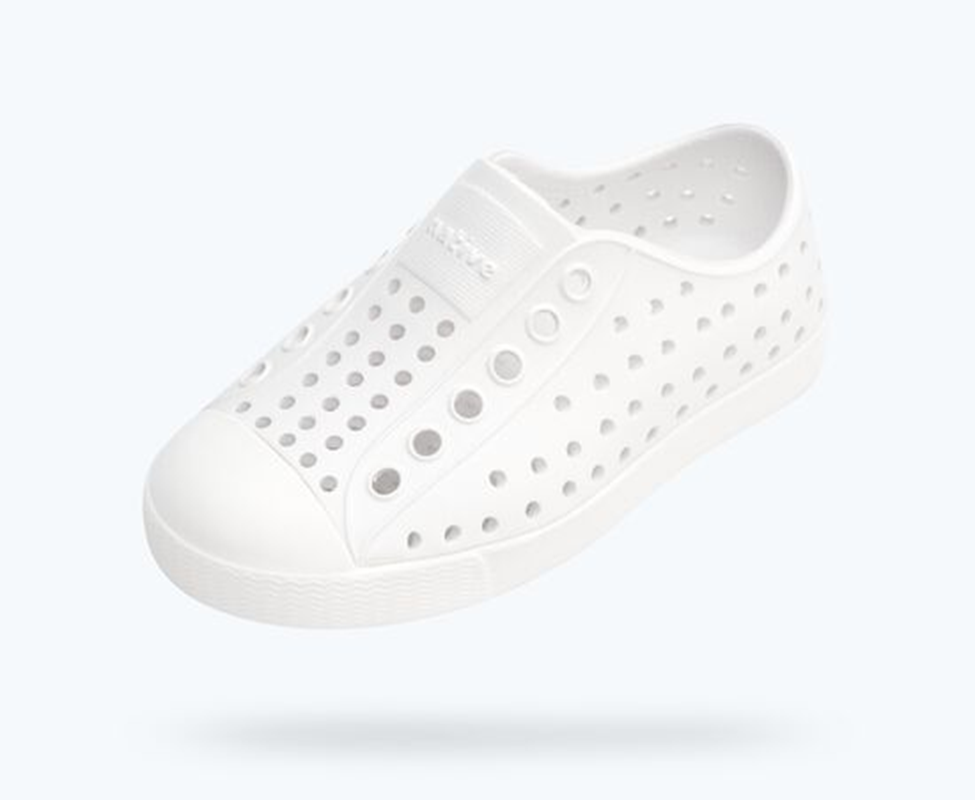 Native Jefferson Kids' Slip-On Shoes - Shell White
