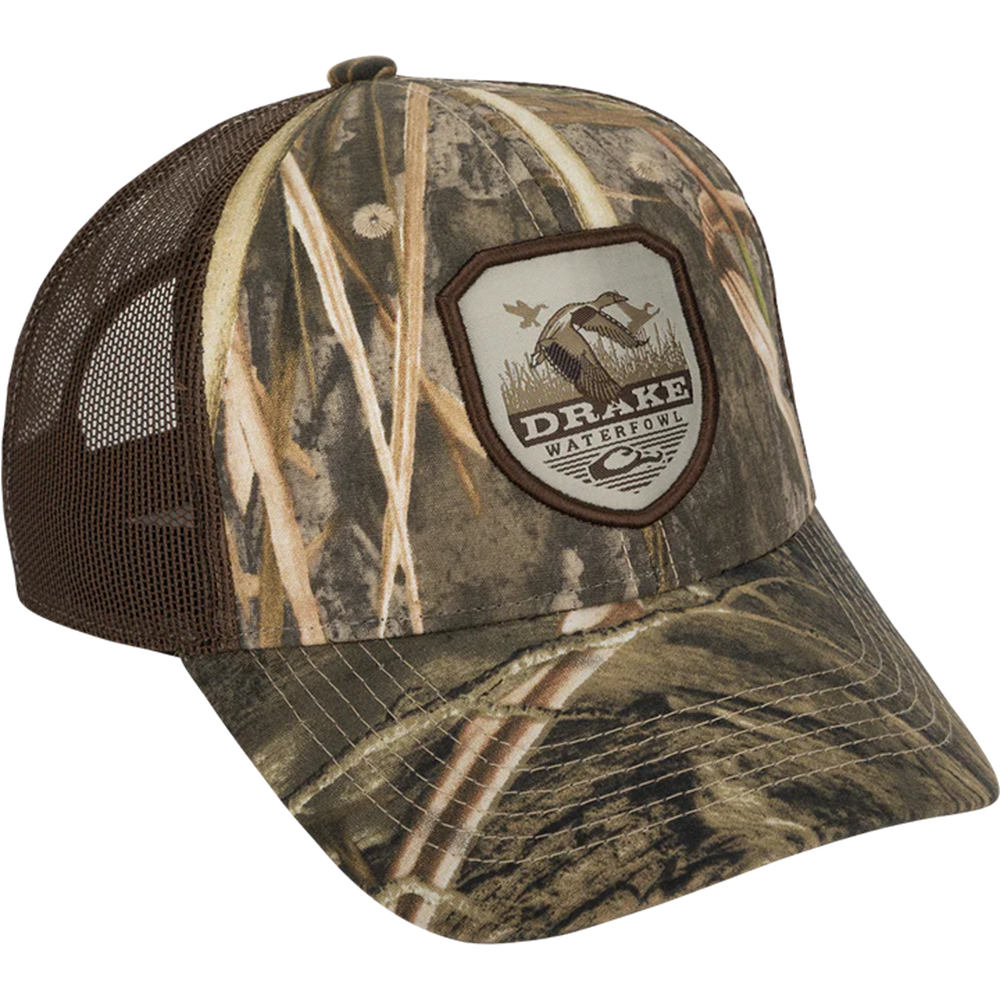 Drake Vintage Badge Mesh Back Cap - Shadow Grass Habit