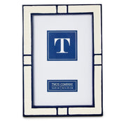 Two's Company Navy and Cream Photo Frame - 4x6