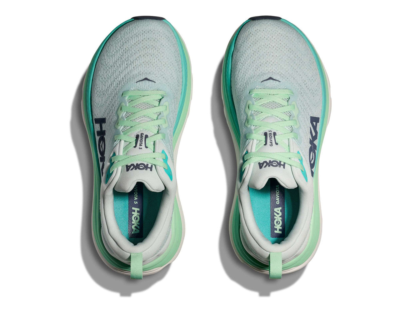 Hoka Women's Gaviota 5 Running Shoe - Snow Melt/Cielo Blue