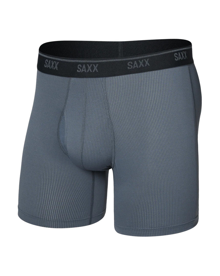 Saxx Quest Quick Dry Mesh Boxer Briefs - Turbulence