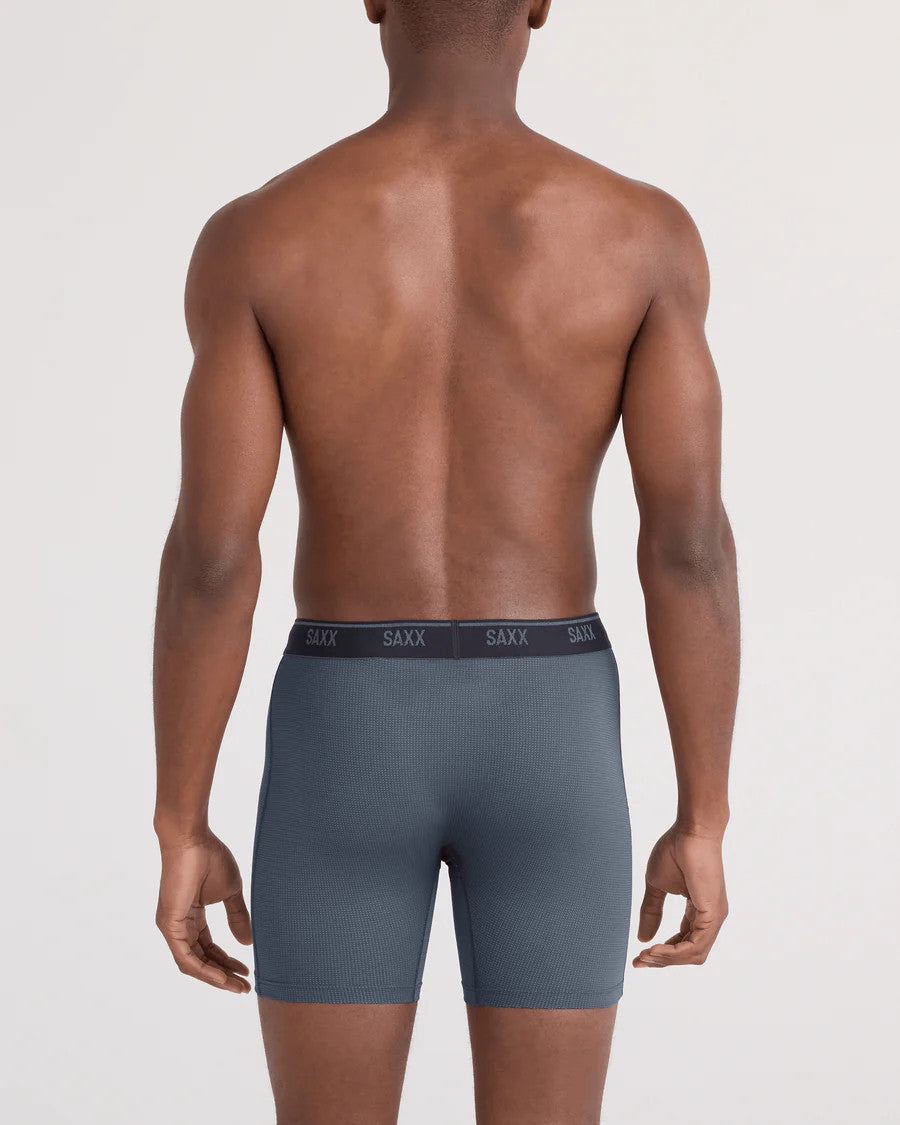 Saxx Quest Quick Dry Mesh Boxer Briefs - Turbulence