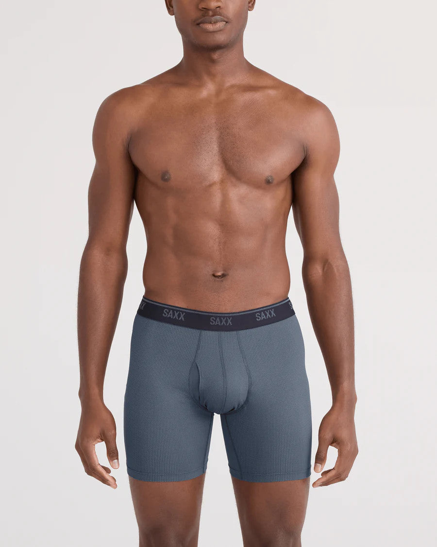 Saxx Quest Quick Dry Mesh Boxer Briefs - Turbulence
