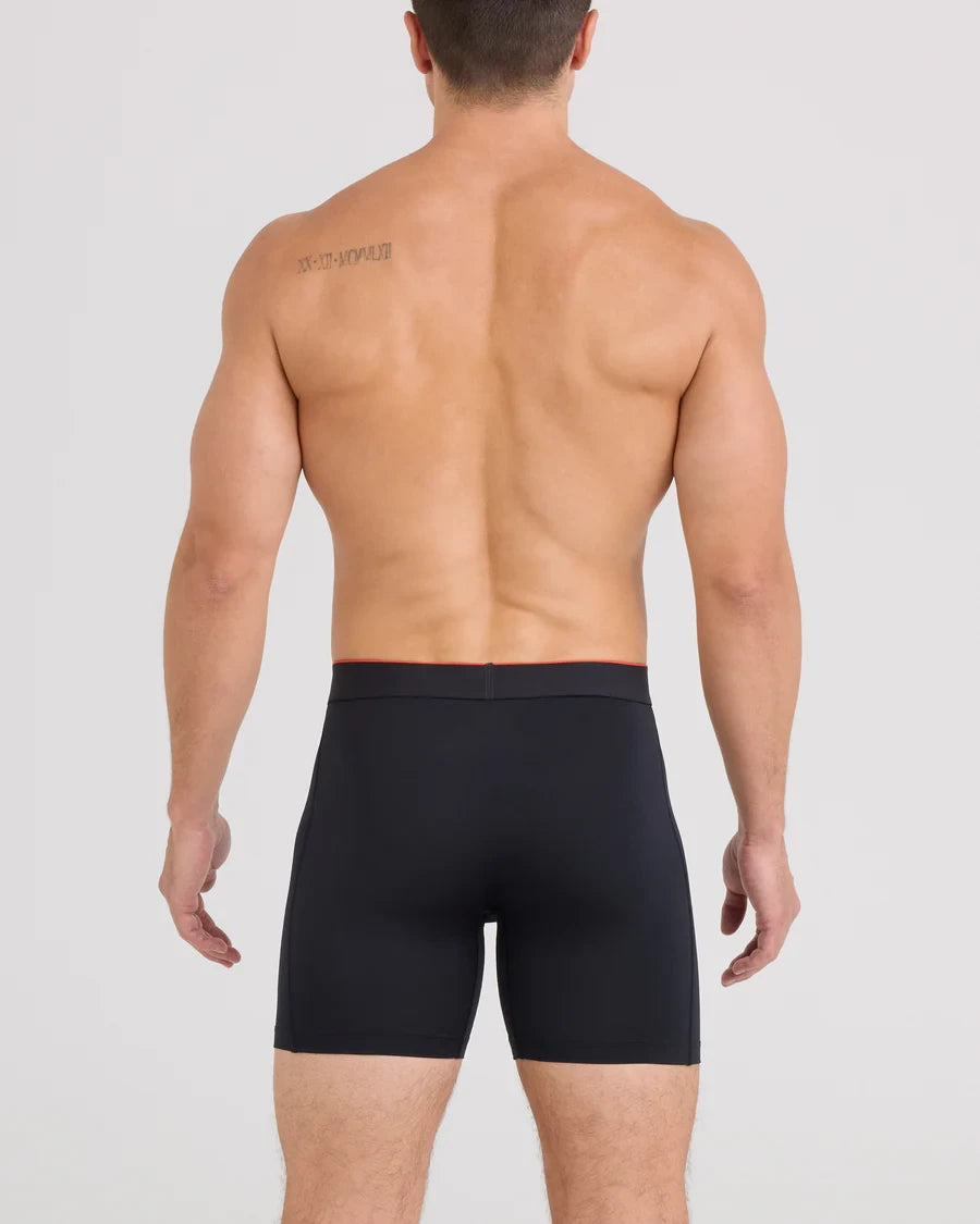 Saxx Men's Multi-Sport Mesh Performance Boxer Brief 6" - Black