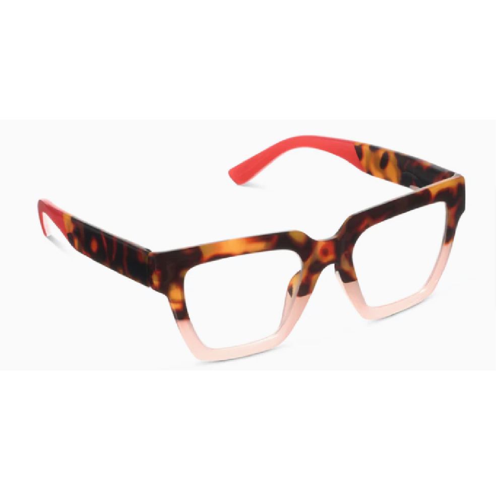 Peepers Take a Bow Blue Light Reading Glasses - Tortoise/Blush