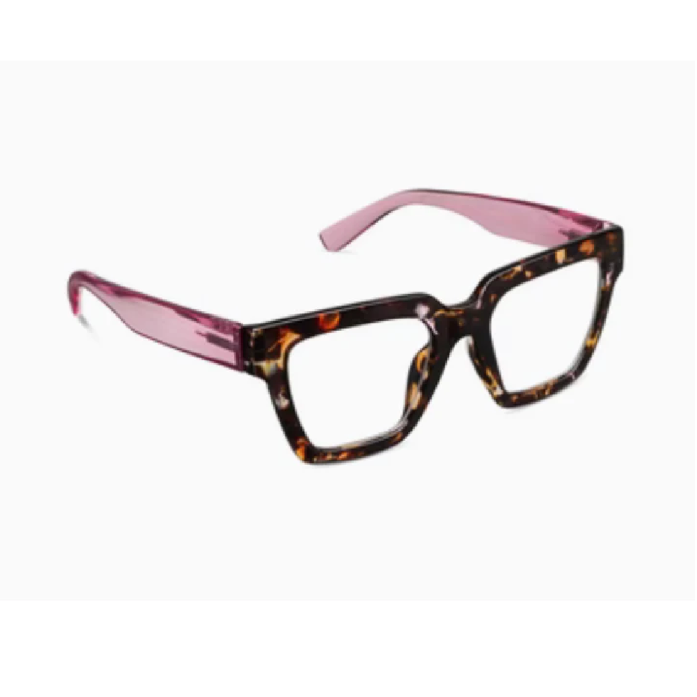 Peepers Take a Bow Square Reading Glasses – Pink Botanico/Pink