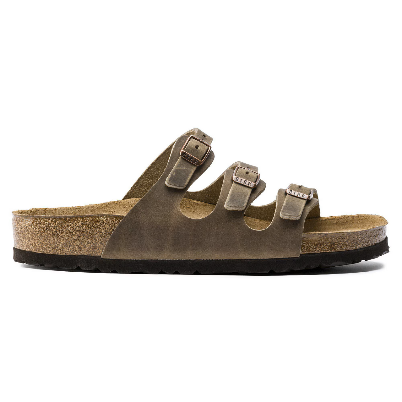 Birkenstock Florida Soft Footbed Oiled Leather Tobacco Brown Sandals