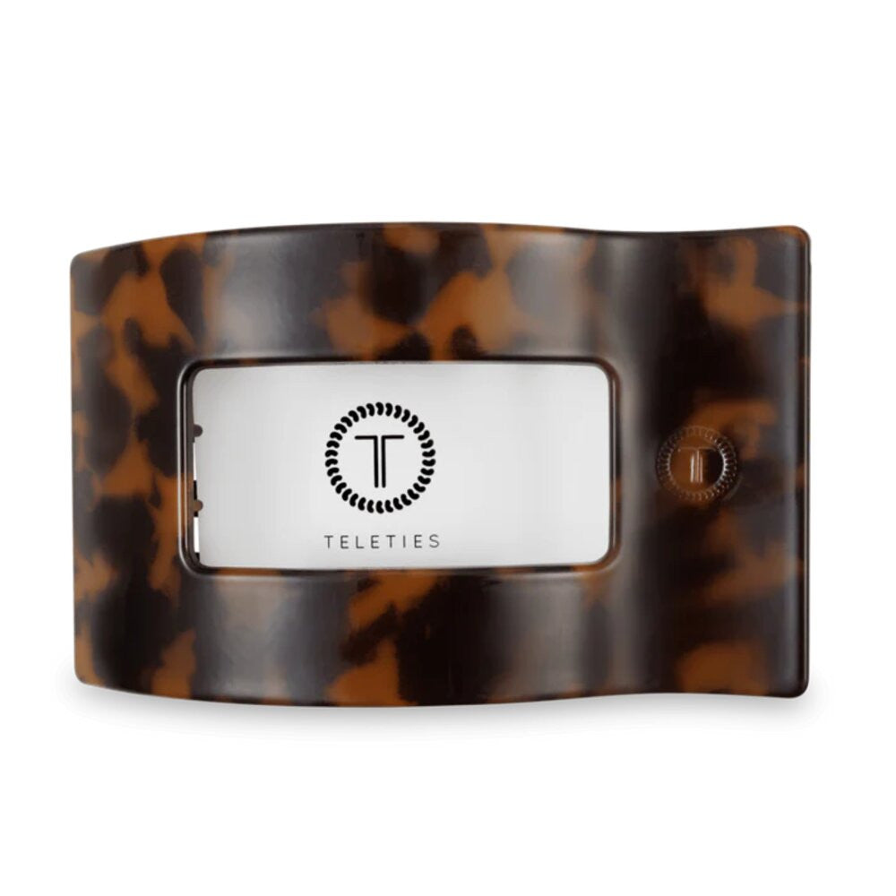 Teleties Tortoise Large Flat Rectangle Hair Clip