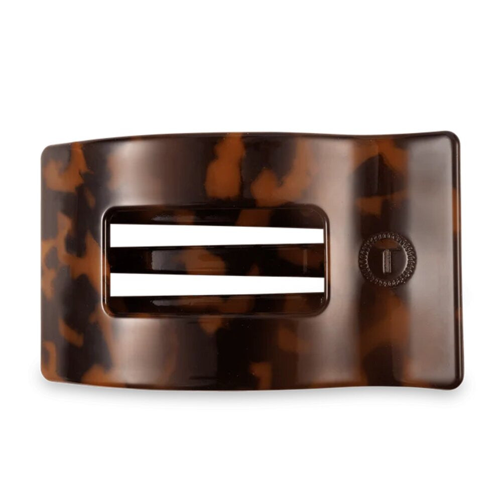Teleties Tortoise Large Flat Rectangle Hair Clip