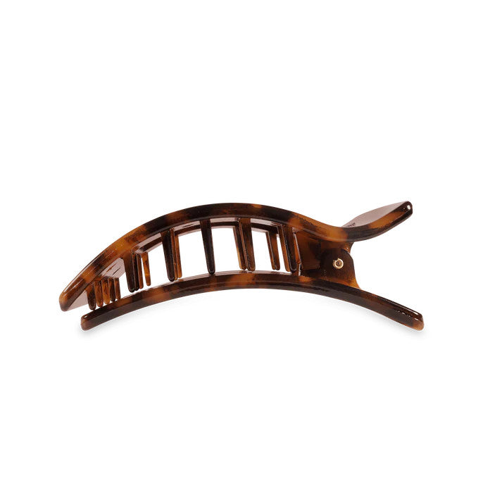 Teleties Tortoise Medium Flat Rectangle Hair Clip