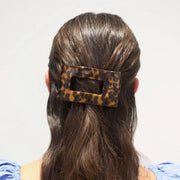 Teleties Tortoise Medium Flat Rectangle Hair Clip
