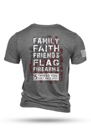 Nine Line Men's 5 Things Tee - Grey