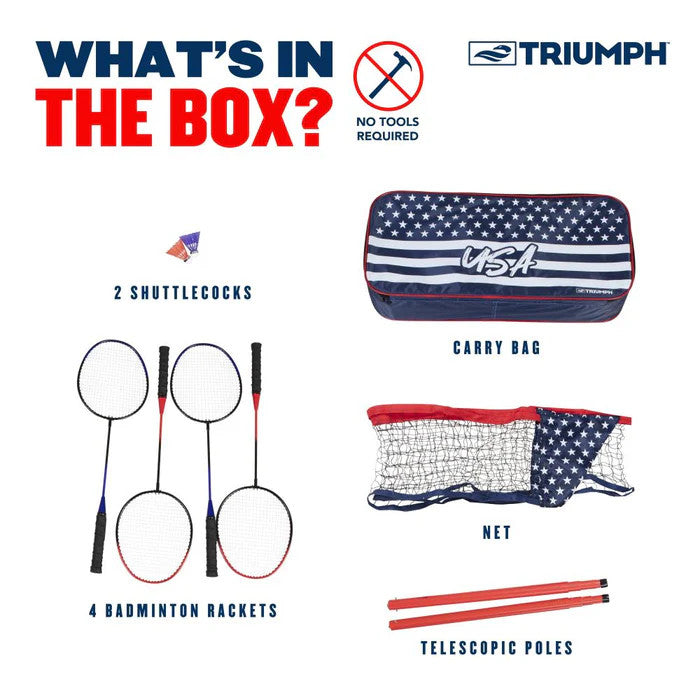 Triumph Patriotic Portable Badminton Set