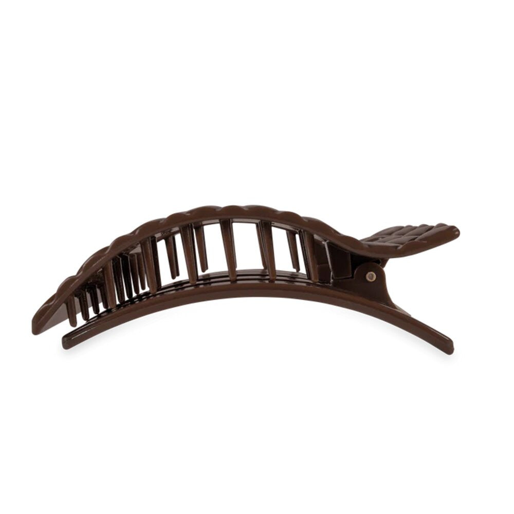 Teleties Truly Taupe Quilted Large Flat Rectangle Hair Clip