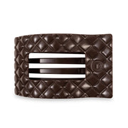 Teleties Truly Taupe Quilted Large Flat Rectangle Hair Clip