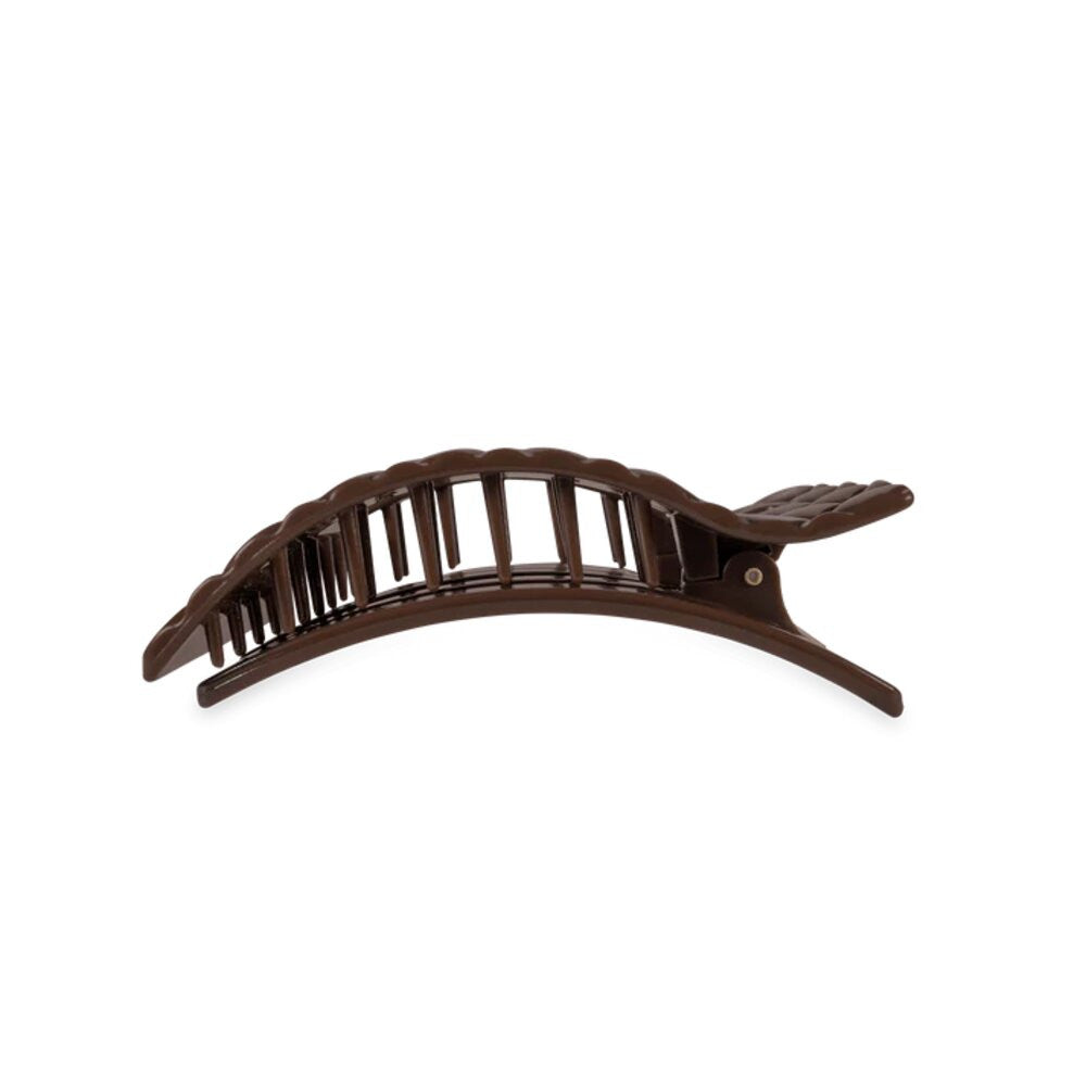 Teleties Truly Taupe Quilted Medium Flat Rectangle Hair Clip