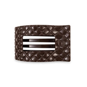 Teleties Truly Taupe Quilted Medium Flat Rectangle Hair Clip