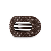 Teleties Truly Taupe Quilted Medium Flat Round Hair Clip