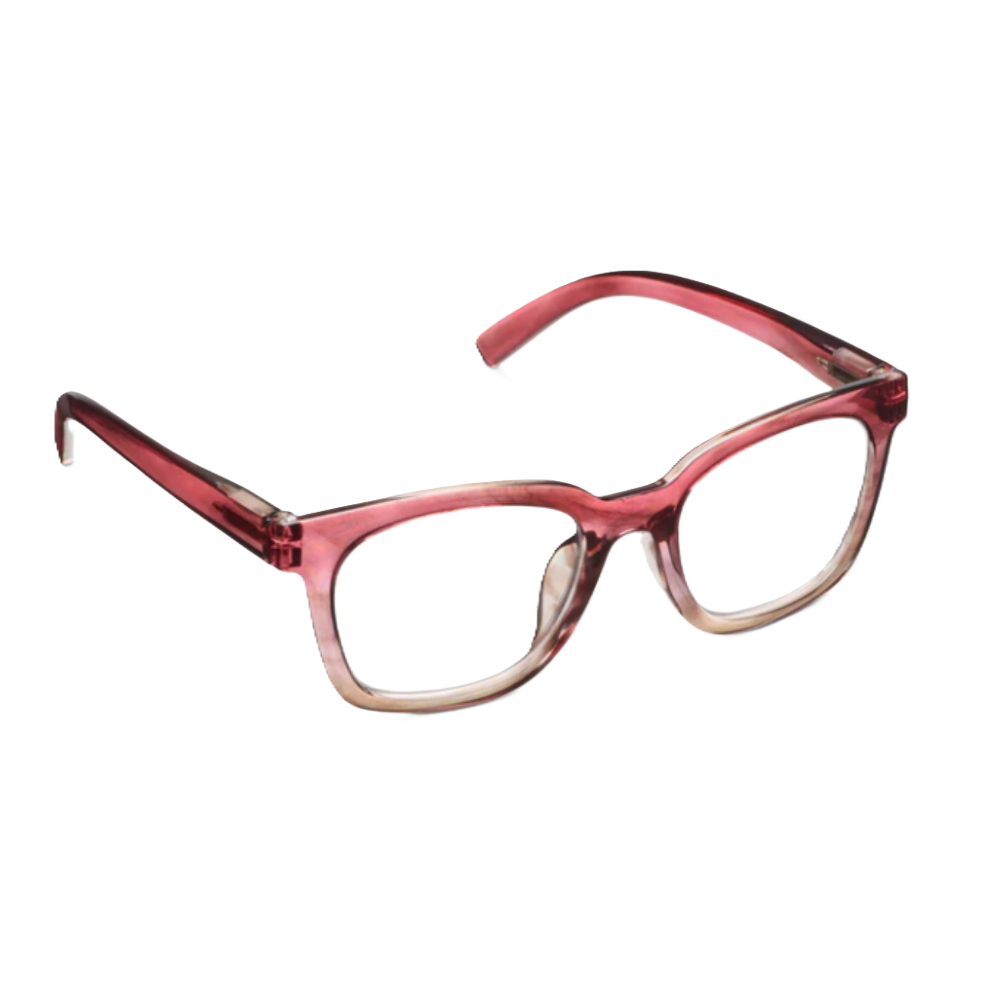 Peepers To the Max Blue Light Reading Glasses — Rose Ombre Horn