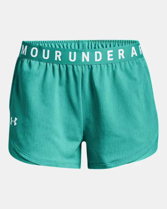 Under Armour Women's Play Up Shorts 3.0 Twist-Neptune/White