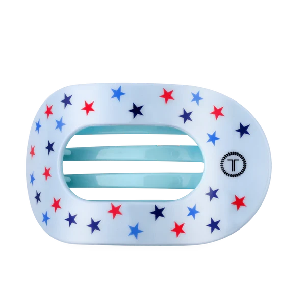 Teleties United We Sparkle Large Flat Round Hair Clip