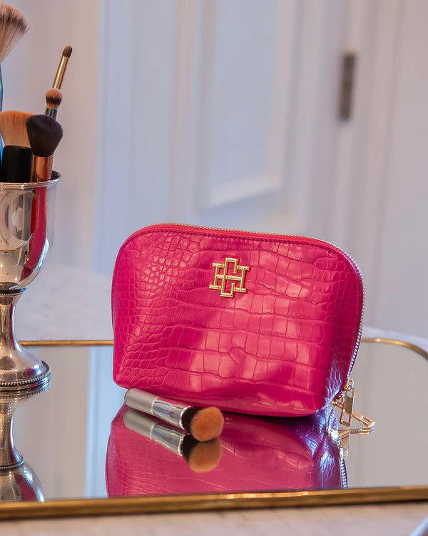 Caroline Hill Ibiza Small Pouch Hot Pink