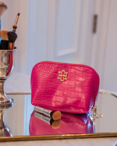 Caroline Hill Ibiza Small Pouch Hot Pink