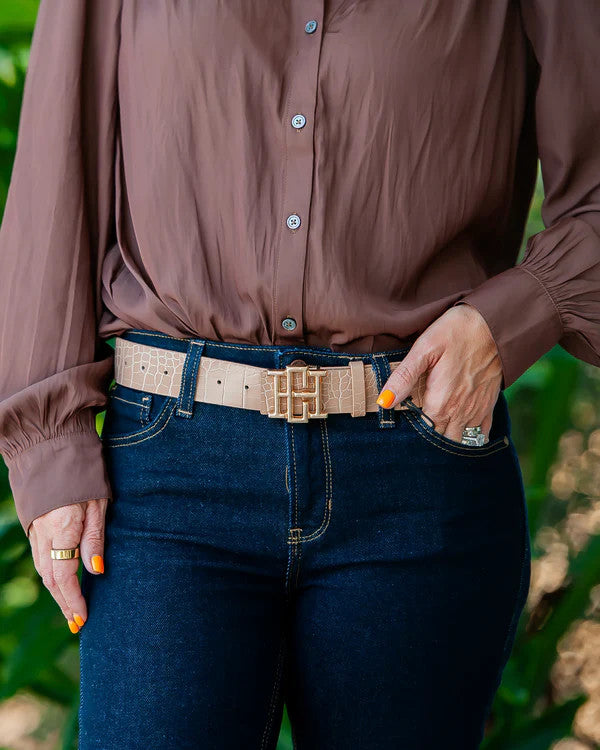 Caroline Hill Women's Bridgette Belt - Latte