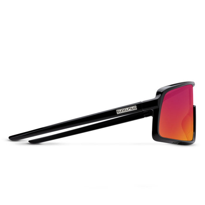 Suncloud Upshot Polarized Sunglasses – Black/Polarized Red Mirror Lens