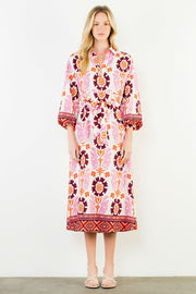 THML Women's Pink Floral Maxi Dress