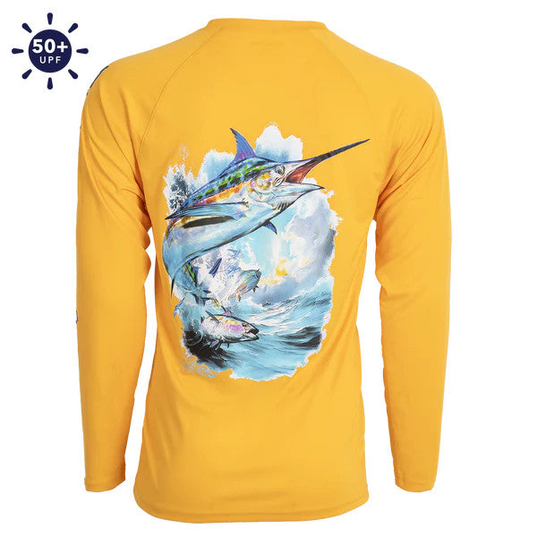 Bimini Bay Men's Hook M' Performance Long Sleeve - Marlin