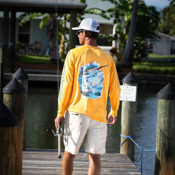 Bimini Bay Men's Hook M' Performance Long Sleeve - Marlin