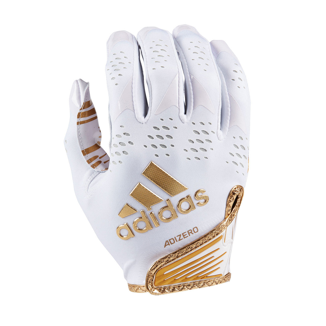 Adidas Adizero Football Receiver Football Gloves - White/Gold