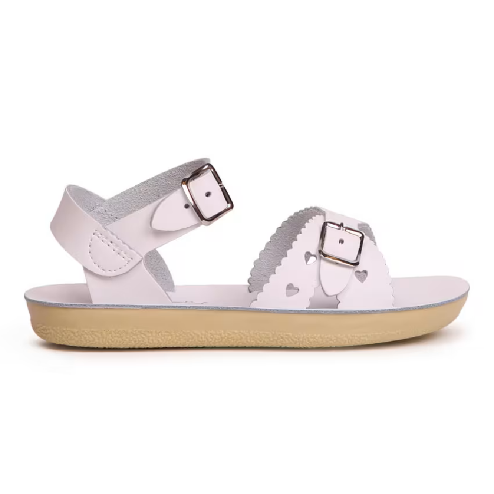 Sun‑San Sweetheart Little Girl's Sandals - White