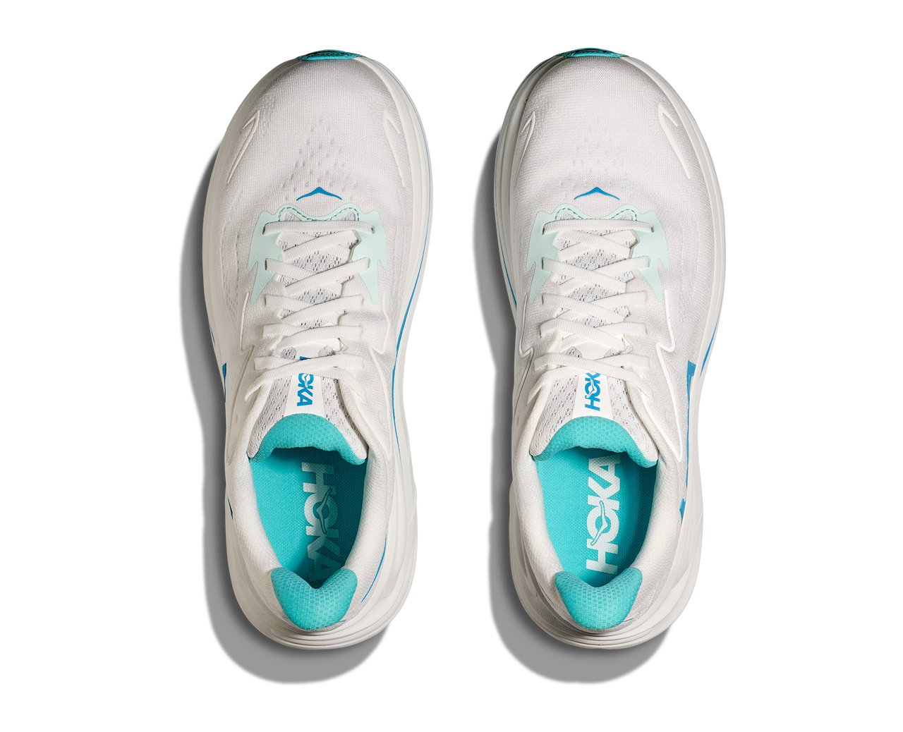 Hoka Men's Clifton 10 Running Shoe - White/Skyward Blue