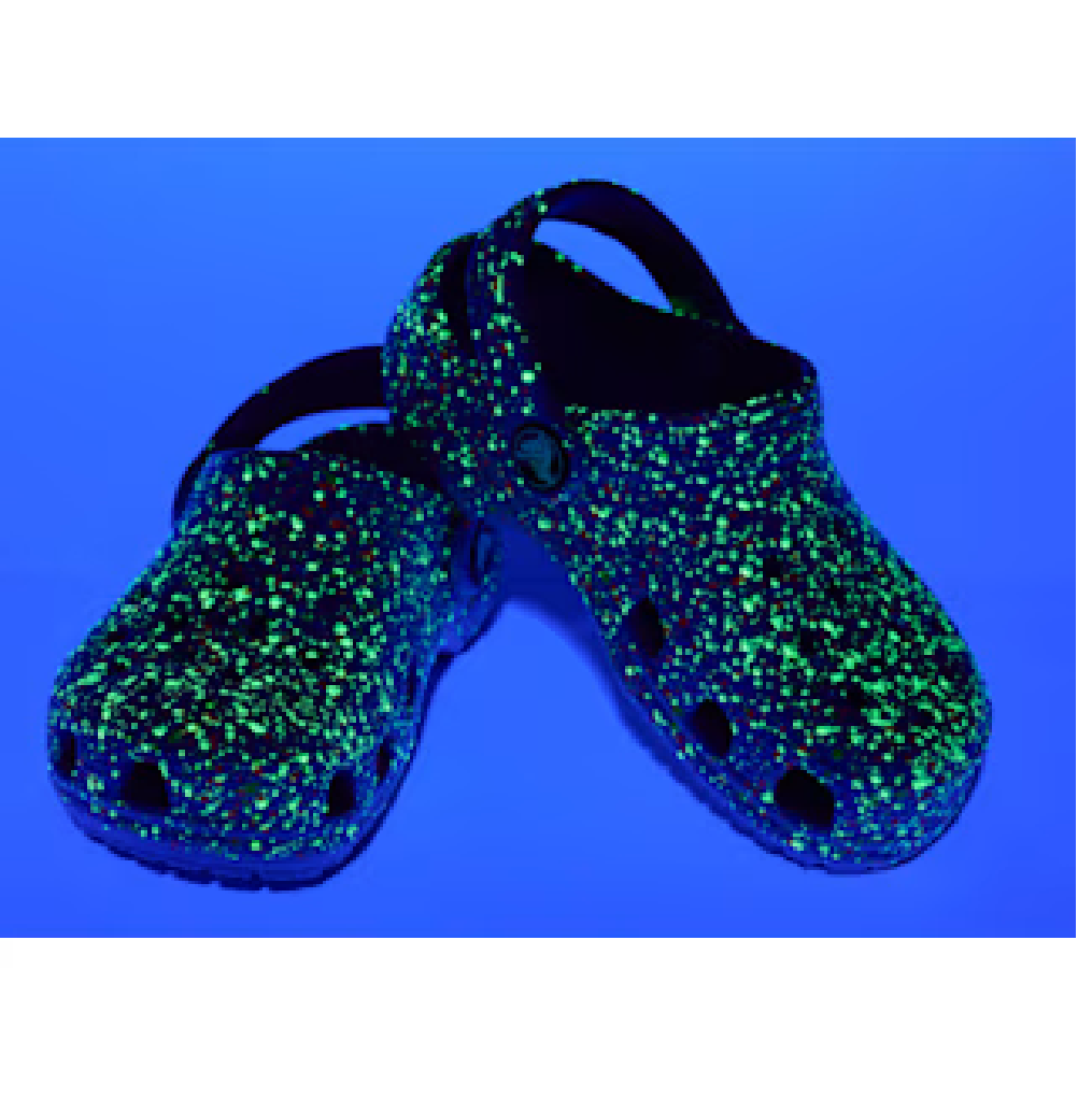 Crocs Kids' Classic Glow Paint Splatter Clog - Summit White/Multi