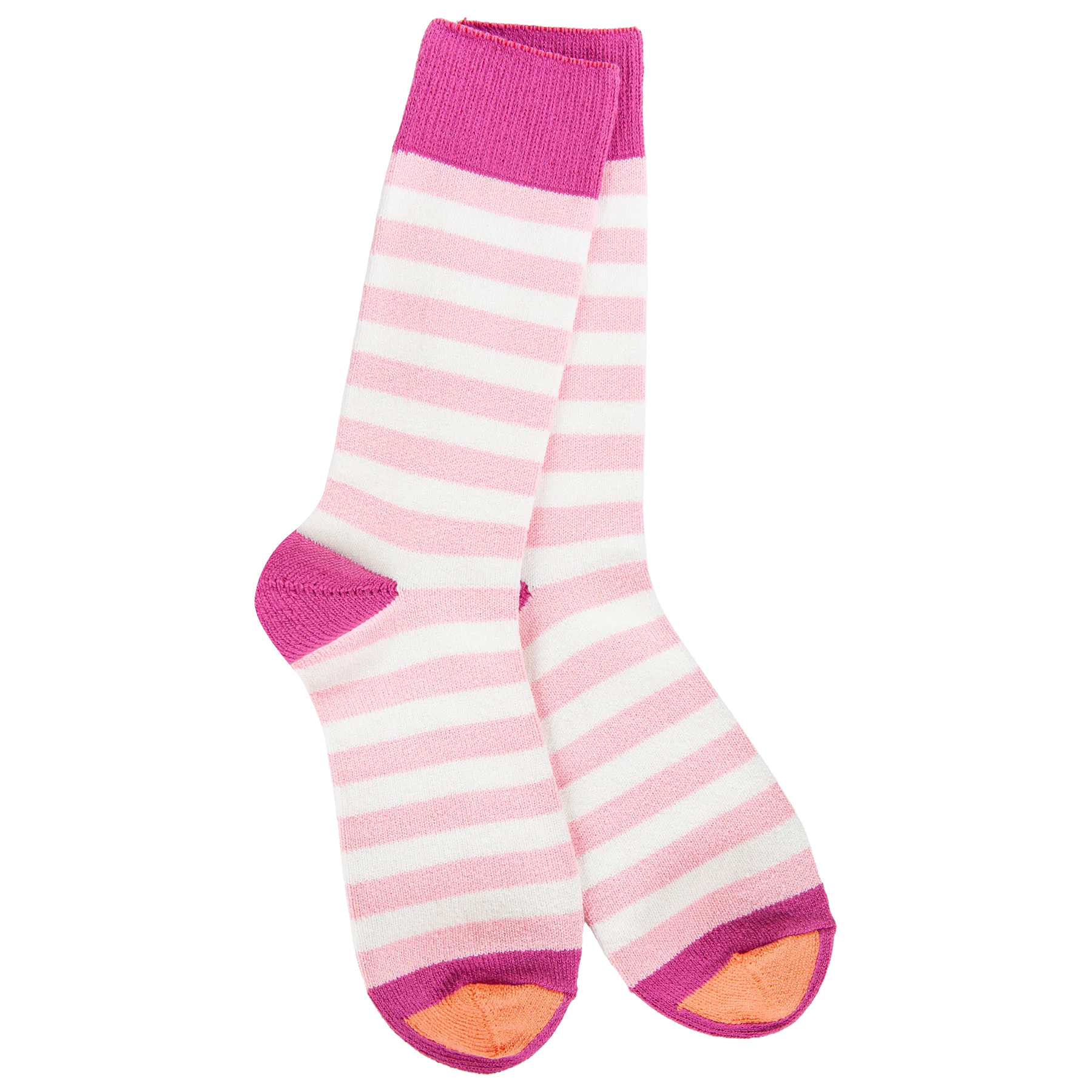 World's Softest Weekend True Stripe Crew - Wild Strawberry
