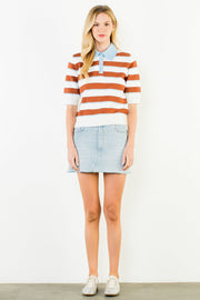 THML Women's Stripe Knit Top