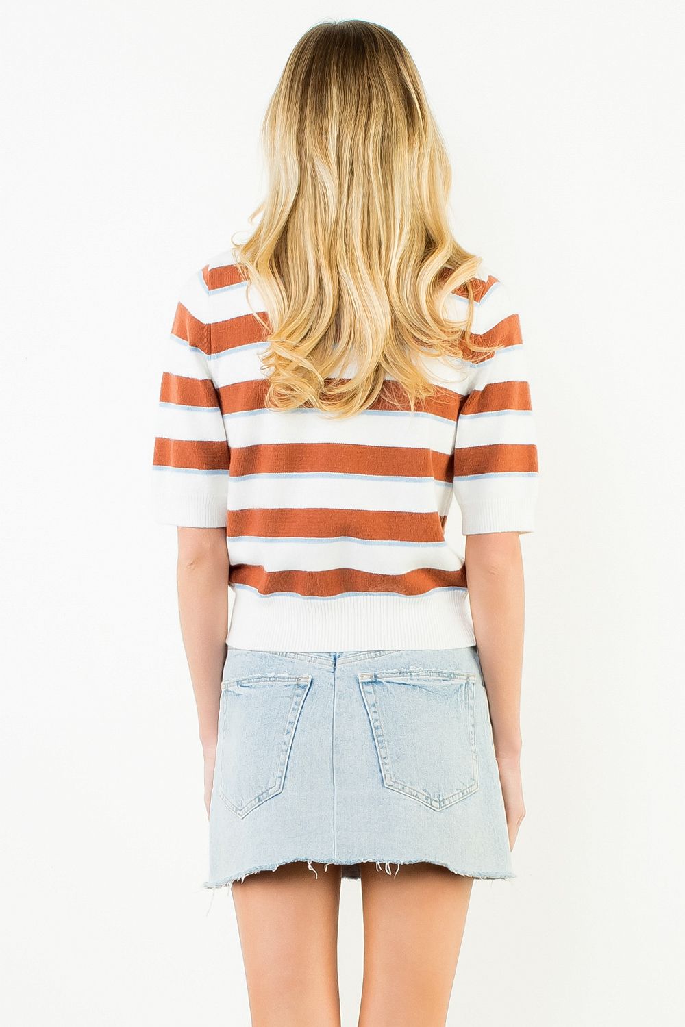 THML Women's Stripe Knit Top