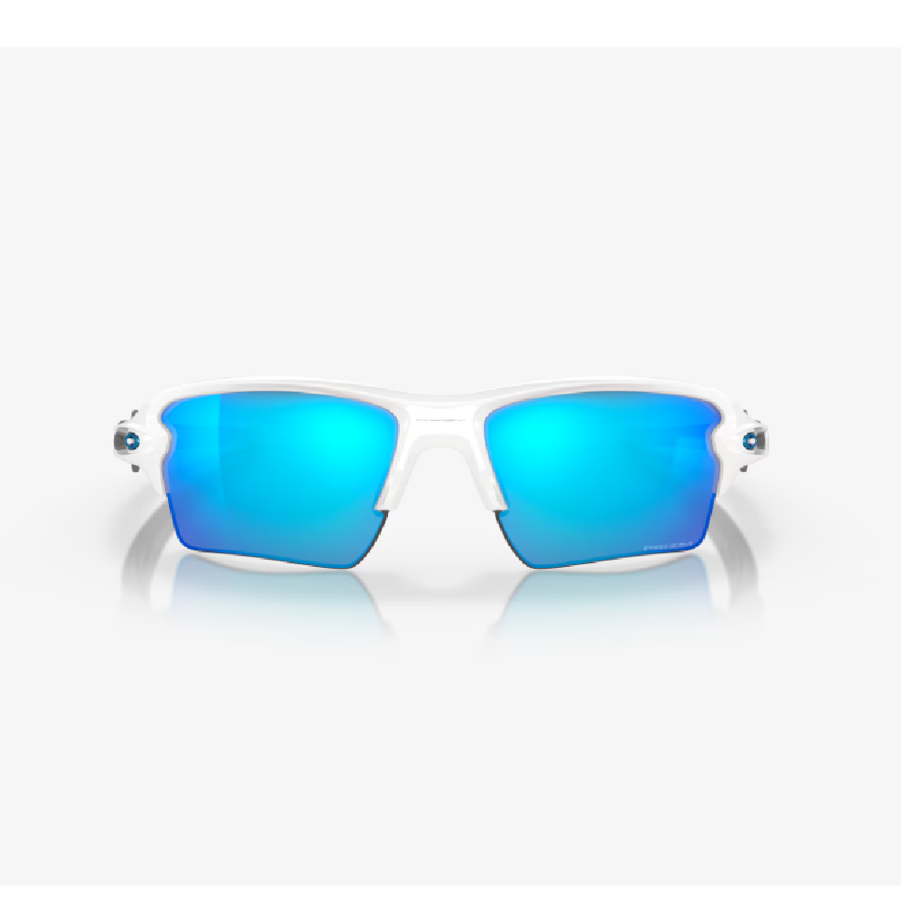 Oakley Flak 2.0 XL Sport Sunglasses - Polished White/Prizm Sapphire