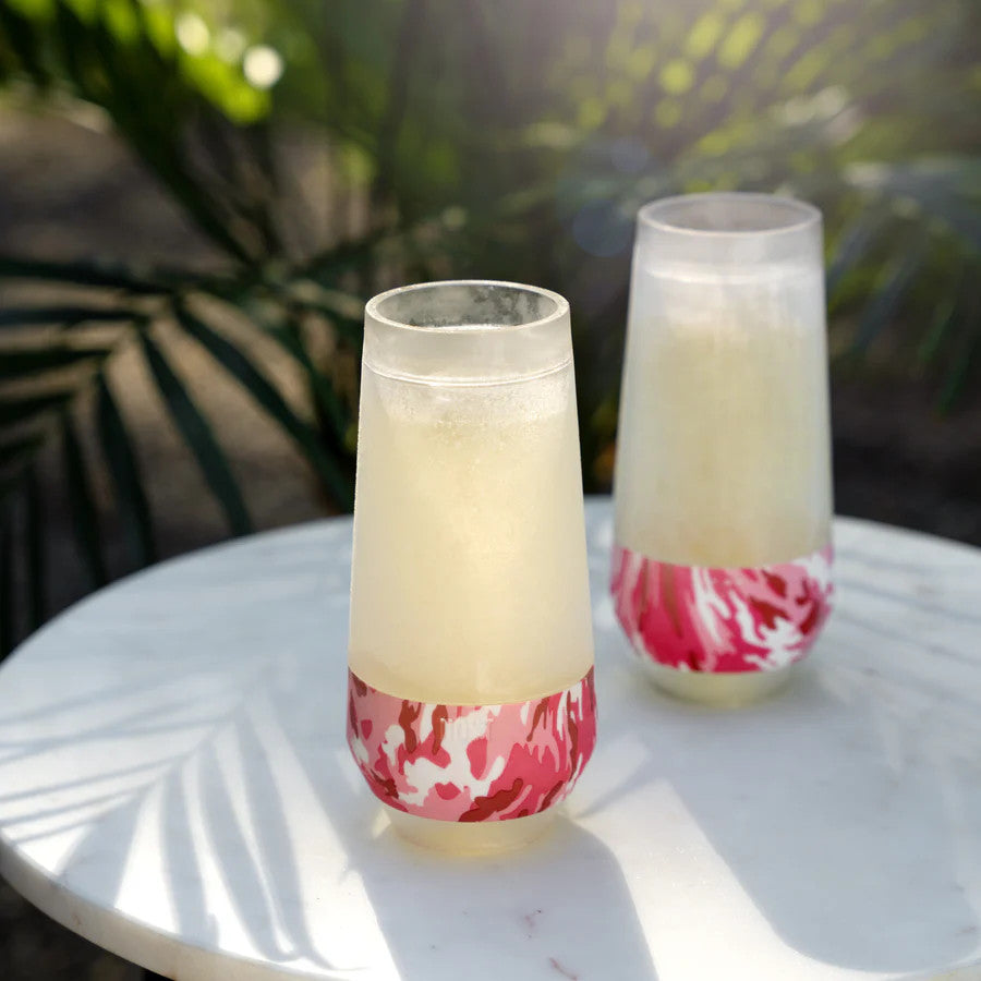 Host Champagne FREEZE Cooling Cup in Pink Camo, Set of 2