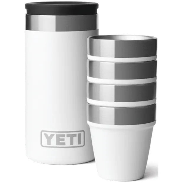 Yeti Shot Glasses with Carrying Case - White