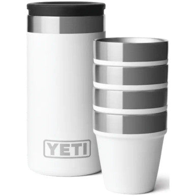 Yeti Shot Glasses with Carrying Case - White