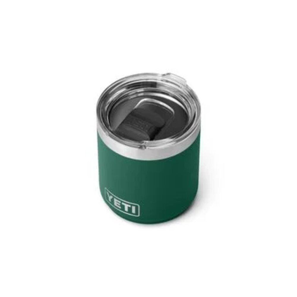 Yeti Rambler 10 Oz Stackable Lowball with Magslider Lid - Black Forest Green