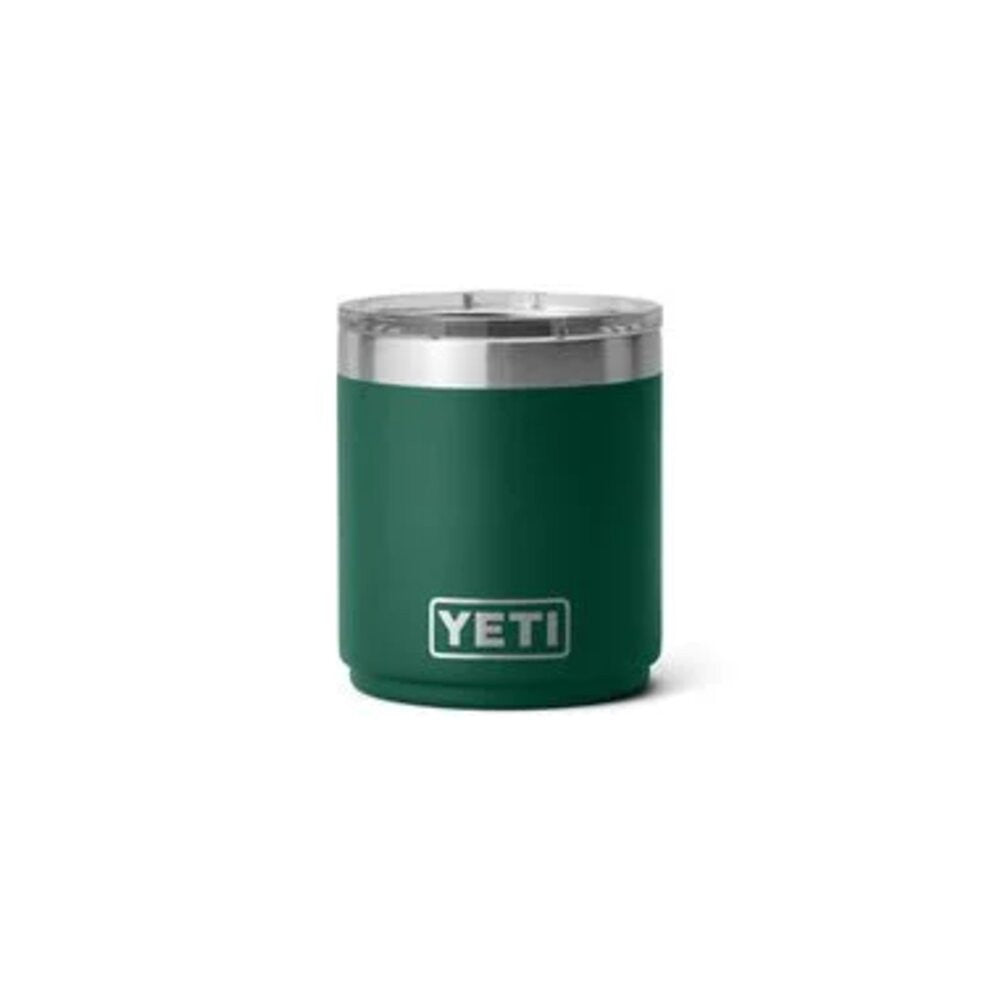 Yeti Rambler 10 Oz Stackable Lowball with Magslider Lid - Black Forest Green