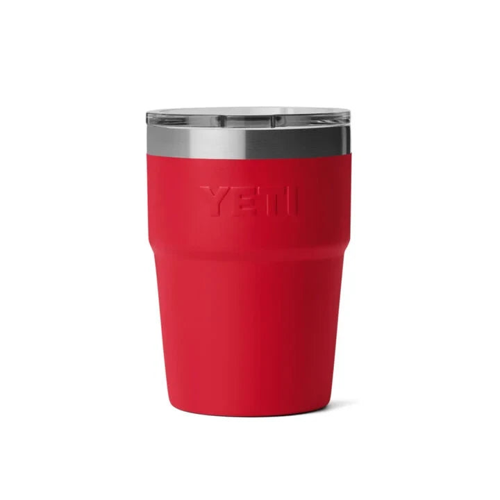 Yeti Rambler 16oz Stackable Pint - Rescue Red with Patriotic Badge