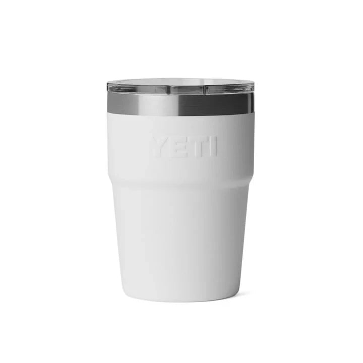 Yeti Rambler 16oz Stackable Pint with MagSlider Lid - White with Patriotic Badge