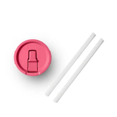 Yeti Tropical Pink Rambler 20 Oz Travel Mug Straw Lid